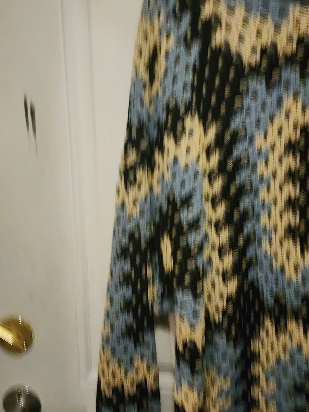 Boohoo Man  Crochet-Style Crewneck Sweater in Blue, Black & Cream - Picture 5 of 10